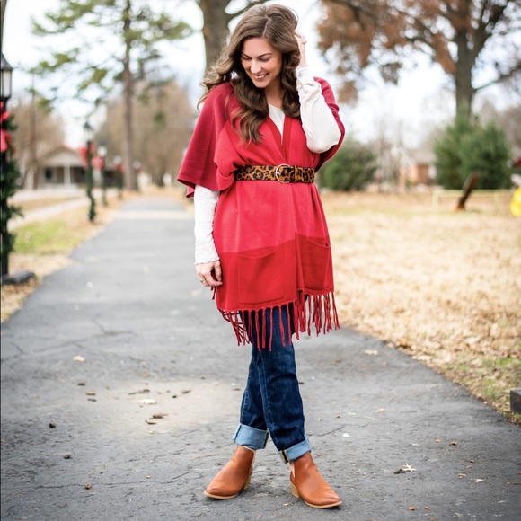 Cabi- fringe poncho shawl - Picture 3 of 15